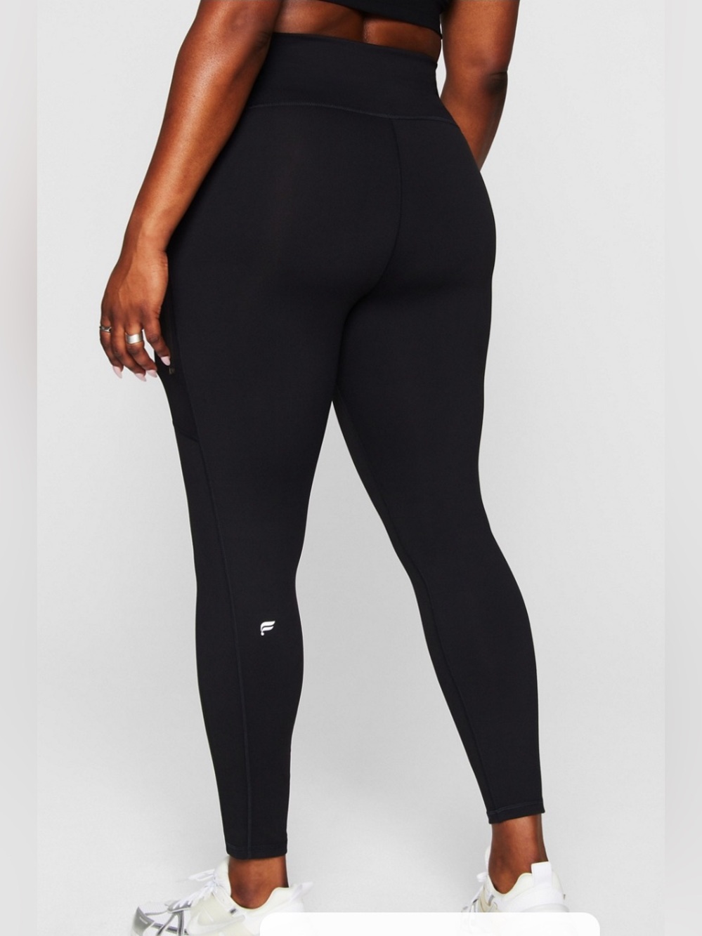 Fabletics The On The Go High Waisted Leggings Black Stretch Pocket Sz 3x $94 NWT